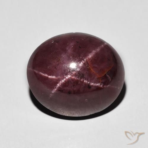 7.95ct Натуральный Темно-красный Звездчатый Гранат, Овал, Непрозрачный