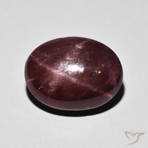 14.27ct Натуральный Темно-красный Звездчатый Гранат, Овал, Непрозрачный