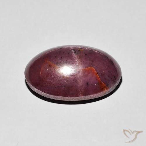 8.72 карата, натуральный Medium Dark-Red Звездчатый Гранат, Овал, Непрозрачный