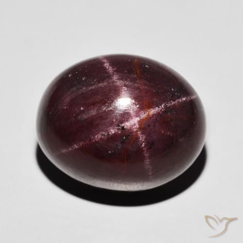 37.00ct Натуральный Темно-красный Звездчатый Гранат, Овал, Непрозрачный