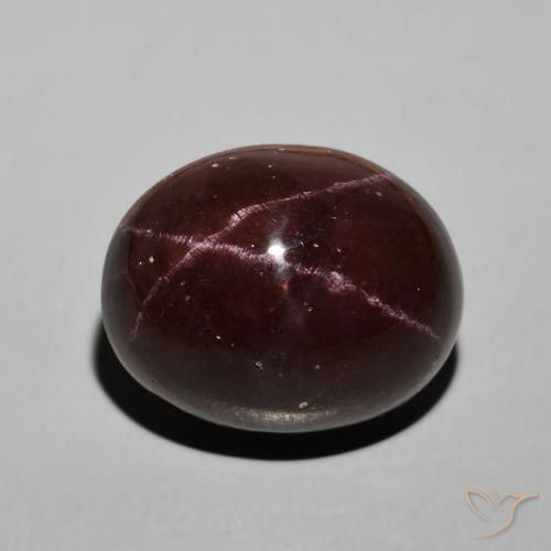 30.58ct Натуральный Темно-красный Звездчатый Гранат, Овал, Непрозрачный