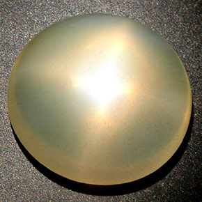 14.98 карата, натуральный Оранжево-кремовый Звездчатый Лунный Камень, Прозрачный, Полупрозрачный