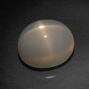 Натуральный кремовый звёздчатый лунный камень 7,21 карата прозрачный, полупрозрачный
