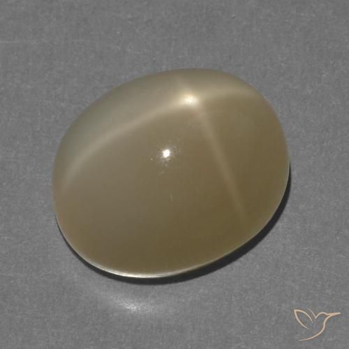 8.56ct Натуральный Коричневато-оранжевый Звездчатый Лунный Камень, Овал, Полупрозрачный