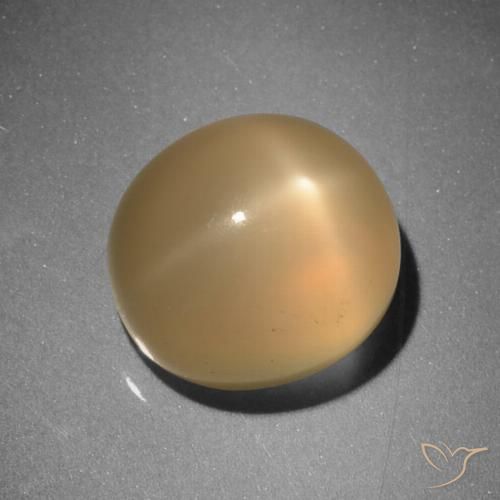 6.73ct Натуральный Средний апельсин Звездчатый Лунный Камень, Овал, Полупрозрачный