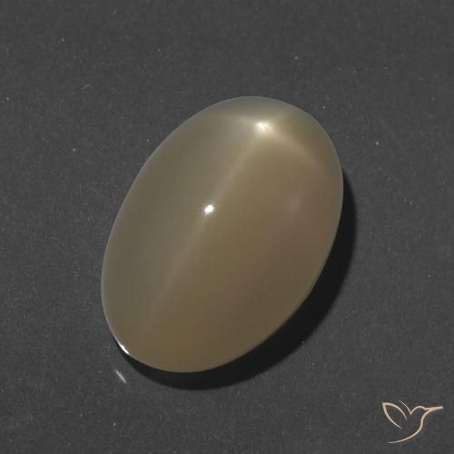 9.46ct Натуральный Средне-темно-оранжевый Звездчатый Лунный Камень, Овал, Полупрозрачный