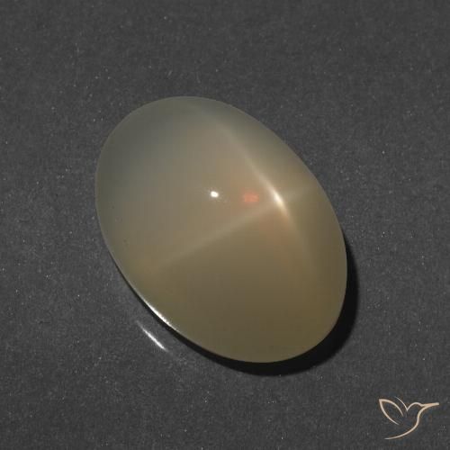 8.92ct Натуральный Светло-желтый Звездчатый Лунный Камень, Овал, Полупрозрачный