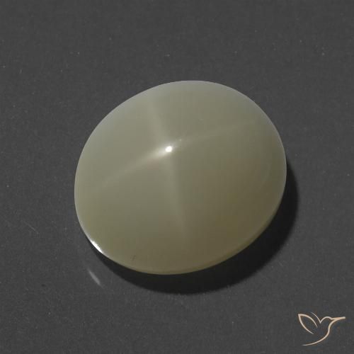 8.98ct Натуральный Светло-желтый Звездчатый Лунный Камень, Овал, Непрозрачный