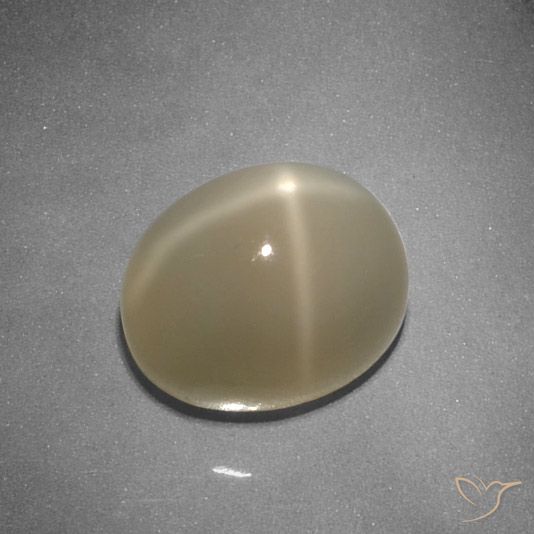 5.32ct Натуральный Средне-темно-оранжевый Звездчатый Лунный Камень, Овал, Полупрозрачный