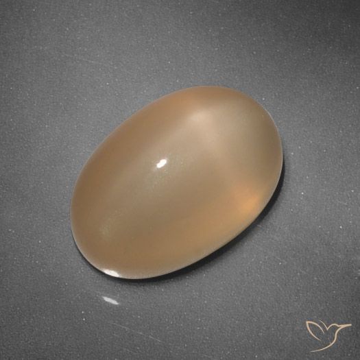 5.37ct Натуральный Средний апельсин Звездчатый Лунный Камень, Овал, Полупрозрачный