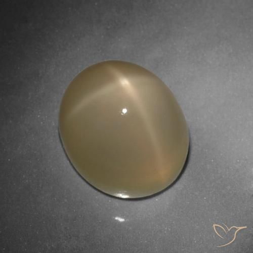 10.80ct Натуральный Средне-темно-оранжевый Звездчатый Лунный Камень, Овал, Полупрозрачный