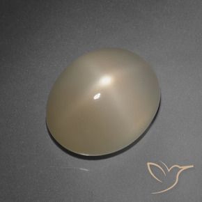 7.89 карата, натуральный Бледно-коричневый Звездчатый Лунный Камень, Овал, Полупрозрачный