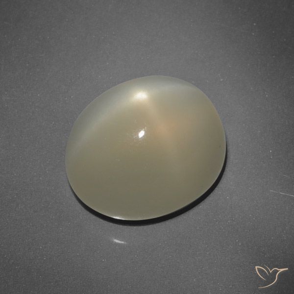 7.24ct Натуральный Землисто-коричневый Звездчатый Лунный Камень, Овал, Полупрозрачный