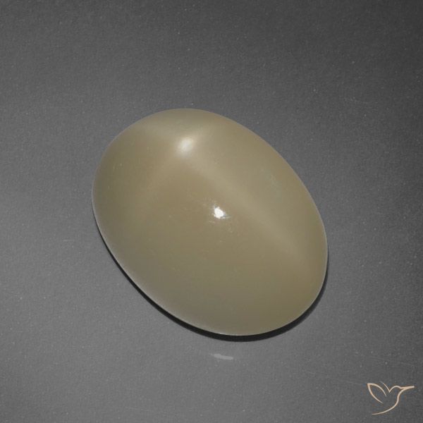 7.30ct Натуральный Светло-коричневый Звездчатый Лунный Камень, Овал, Полупрозрачный