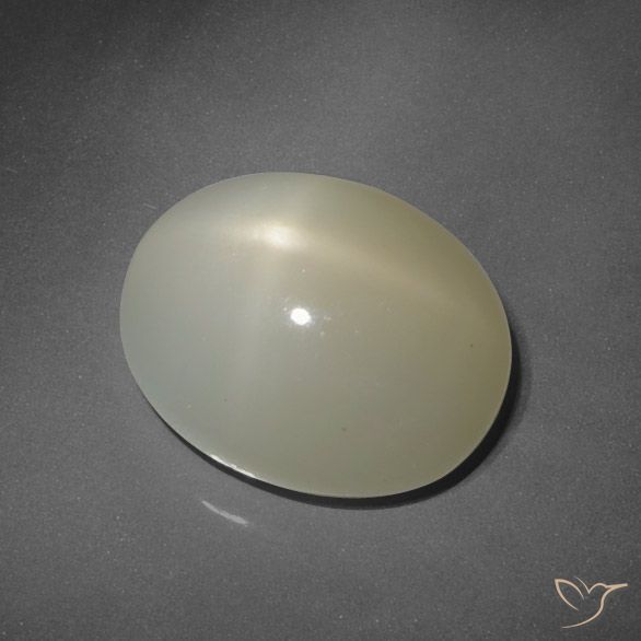 7.80ct Натуральный Землисто-коричневый Звездчатый Лунный Камень, Овал, Полупрозрачный