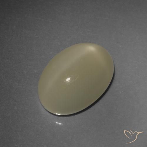 4.93ct Натуральный Землисто-коричневый Звездчатый Лунный Камень, Овал, Полупрозрачный