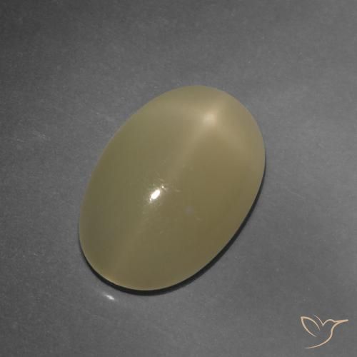 4.86ct Натуральный Светло-коричневая тортилья Звездчатый Лунный Камень, Овал, Полупрозрачный