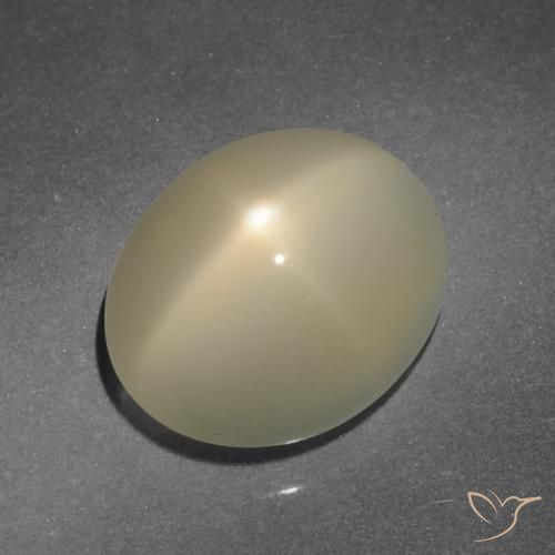 7.89ct Натуральный Средне-светло-коричневый Звездчатый Лунный Камень, Овал, Полупрозрачный
