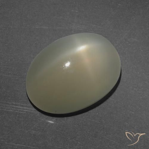7.16ct Натуральный Средне-светло-коричневый Звездчатый Лунный Камень, Овал, Полупрозрачный