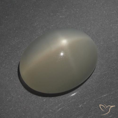 7.62ct Натуральный Светло-кофейный коричневый Звездчатый Лунный Камень, Овал, Полупрозрачный
