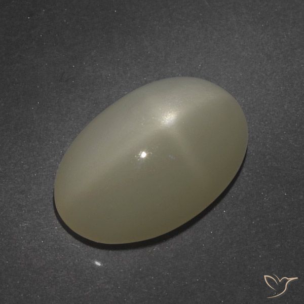 7.66ct Натуральный Светло-кофейный коричневый Звездчатый Лунный Камень, Овал, Полупрозрачный
