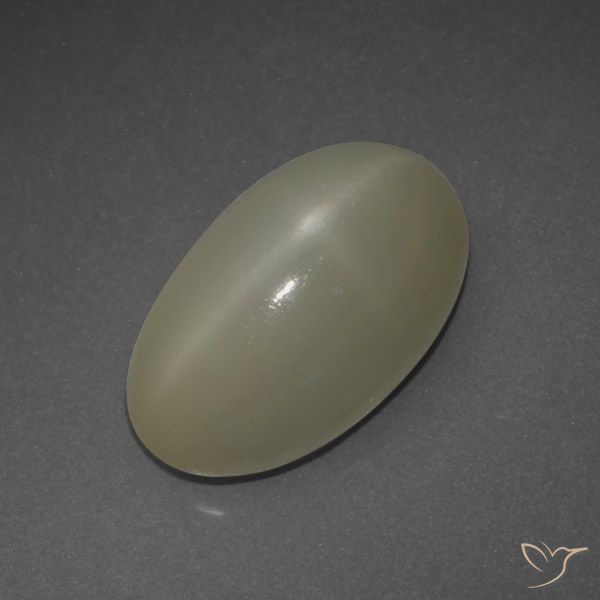6.48ct Натуральный Бледно-коричневый Звездчатый Лунный Камень, Овал, Полупрозрачный