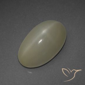 6.48 карата, натуральный Бледно-коричневый Звездчатый Лунный Камень, Овал, Полупрозрачный