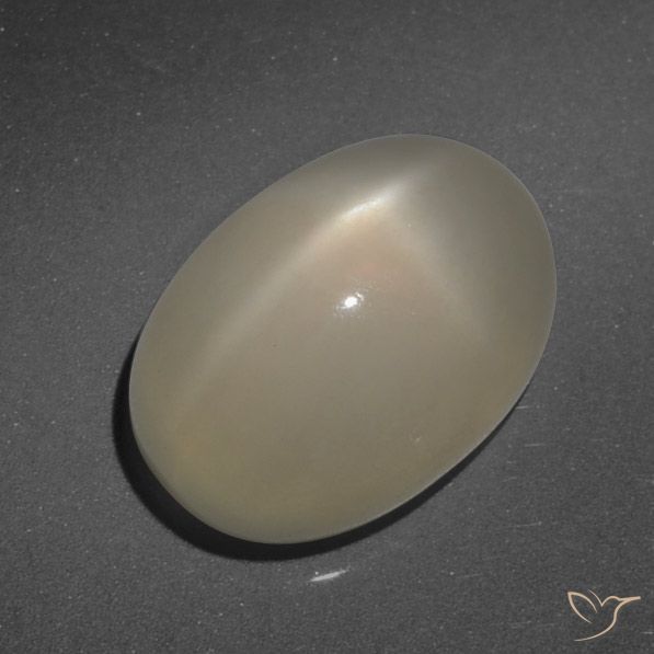 7.90ct Натуральный Светло-кофейный коричневый Звездчатый Лунный Камень, Овал, Полупрозрачный