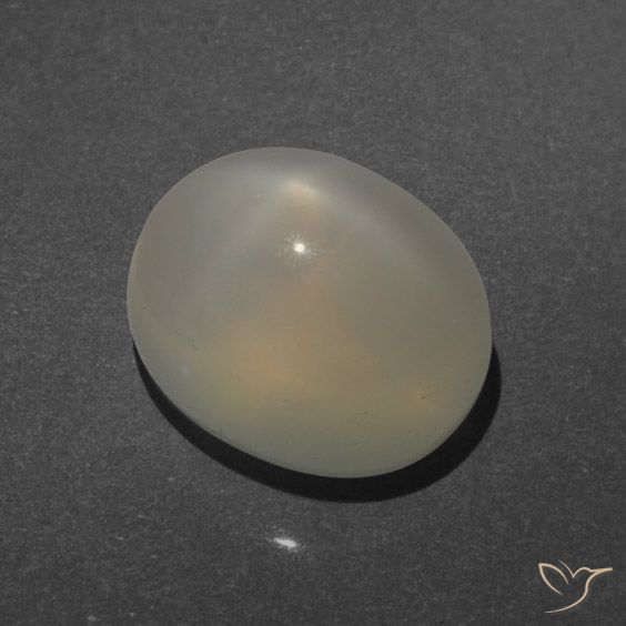 4.49ct Натуральный Землисто-коричневый Звездчатый Лунный Камень, Овал, Полупрозрачный
