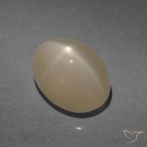 8.47ct Натуральный Теплый светло-коричневый Звездчатый Лунный Камень, Овал, Полупрозрачный