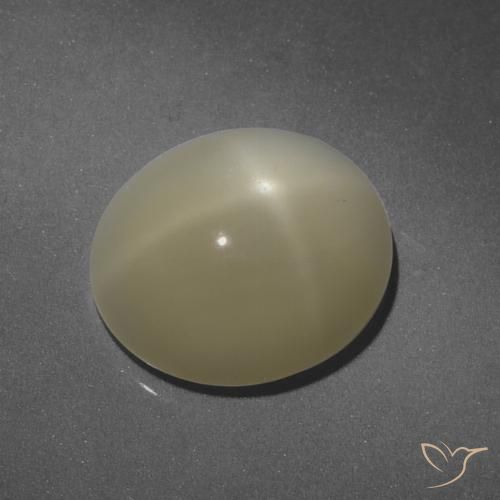 6.51ct Натуральный Светло-теплый коричневый Звездчатый Лунный Камень, Овал, Полупрозрачный