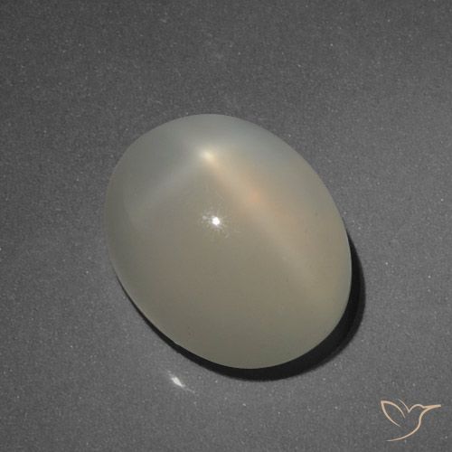 5.27ct Натуральный Землисто-коричневый Звездчатый Лунный Камень, Овал, Полупрозрачный