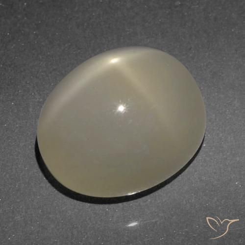 6.84ct Натуральный Светло-коричневый Звездчатый Лунный Камень, Овал, Полупрозрачный