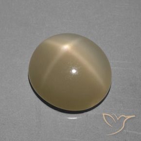 6.68 карата, натуральный Светло-желтый коричневый Звездчатый Лунный Камень, Овал, Полупрозрачный