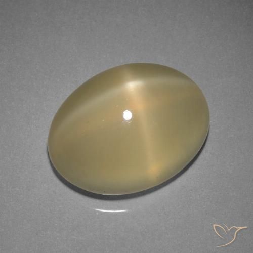 7.29ct Натуральный Светло-теплый коричневый Звездчатый Лунный Камень, Овал, Полупрозрачный