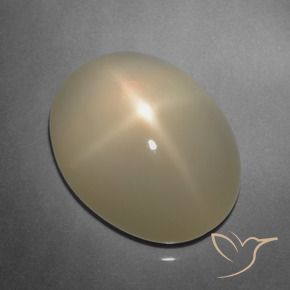 9.91 карата, натуральный Бледно-коричневый Звездчатый Лунный Камень, Огранка Овал, Полупрозрачный