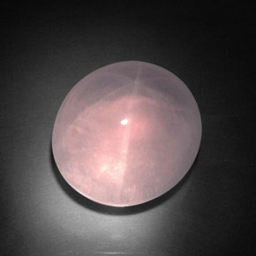 Натуральный розовый звёздчатый розовый кварц 35,70 карата прозрачный, полупрозрачный