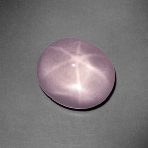 Натуральный Розовый Звёздчатый розовый кварц 9,15 карата Огранка Овал, Прозрачный