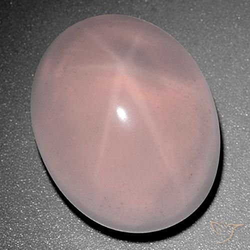 63.50ct Натуральный Светло-розовый Звездчатый Розовый Кварц, Овал, Полупрозрачный