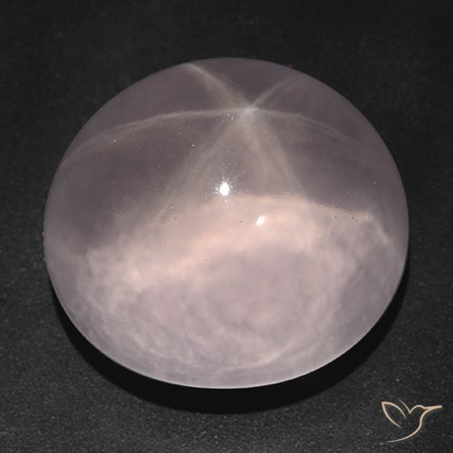73.83ct Натуральный Кораллово-розовый Звездчатый Розовый Кварц, Овал, Прозрачный, Photo A