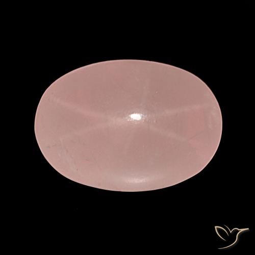 38.81ct Оттенки розового Звездчатый Розовый Кварц, Овал, Полупрозрачный