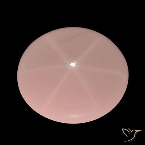 129.84ct Натуральный Румяно-розовый Звездчатый Розовый Кварц, Овал, Полупрозрачный