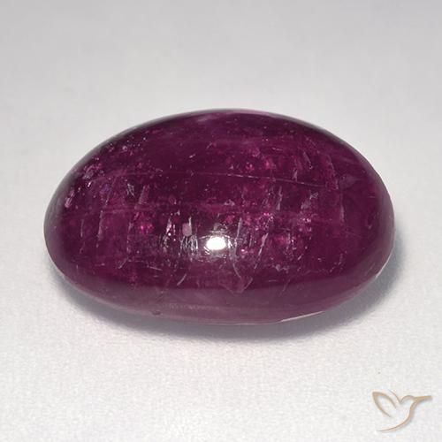 11.08 карата, натуральный Малиново-красный Звездчатый Рубин, Огранка Овал, Непрозрачный