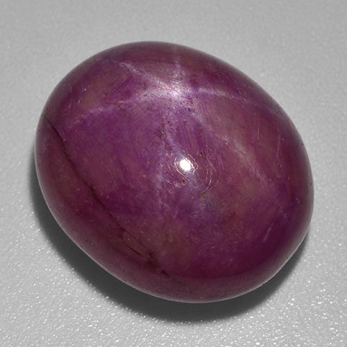 24.57 карата, натуральный Темно-красный Звездчатый Рубин, Огранка Овал, Непрозрачный