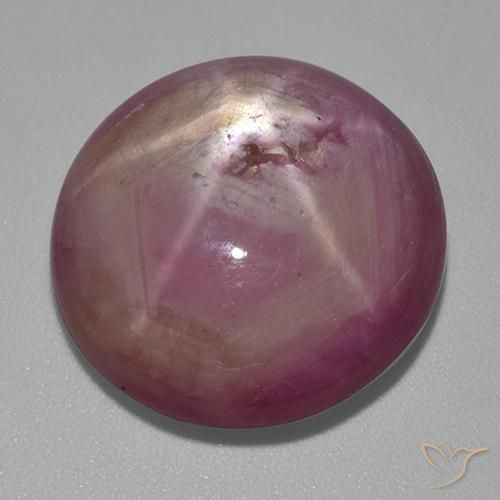 31.80ct Натуральный Средне-светло-фиолетовый Звездчатый Рубин, Овал, Непрозрачный