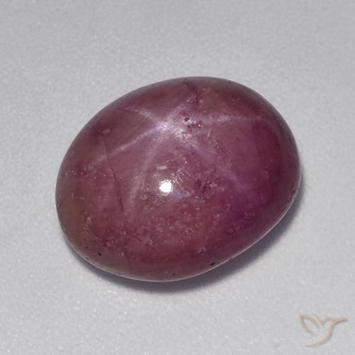 8.90ct Натуральный Средне-темно-фиолетовый Звездчатый Рубин, Овал, Непрозрачный