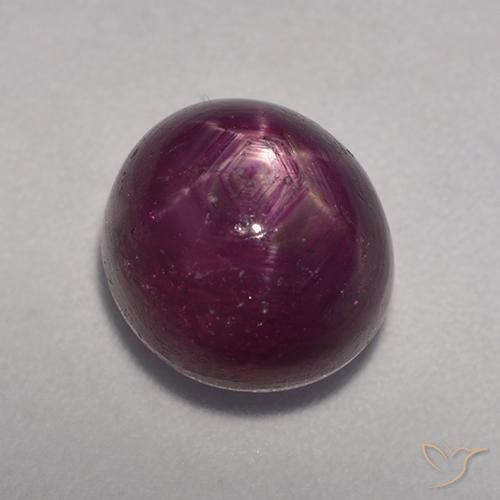 6.74ct Натуральный Красное вино Звездчатый Рубин, Овал, Непрозрачный