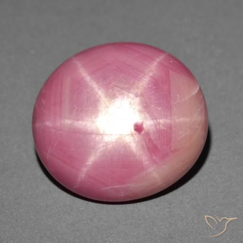35.88ct Натуральный Пурпурный розовый Звездчатый Рубин, Овал, Непрозрачный