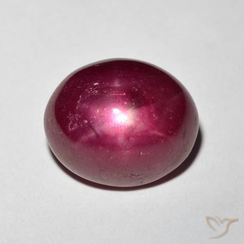 10.93ct Натуральный Темно-красное вино Звездчатый Рубин, Овал, Непрозрачный