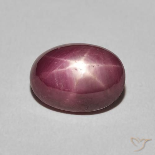 4.45ct Натуральный Medium Light-Purple Звездчатый Рубин, Овал, Непрозрачный